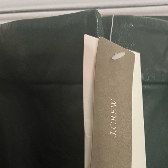 🦚 J. Crew Collection 100% Genuine Leather Hunter Green Pant - Picture 6 of 10